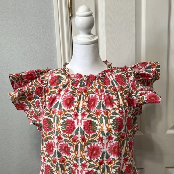 Caroline Constas Strawberry Print Floral Dress Size Medium - Picture 2 of 10